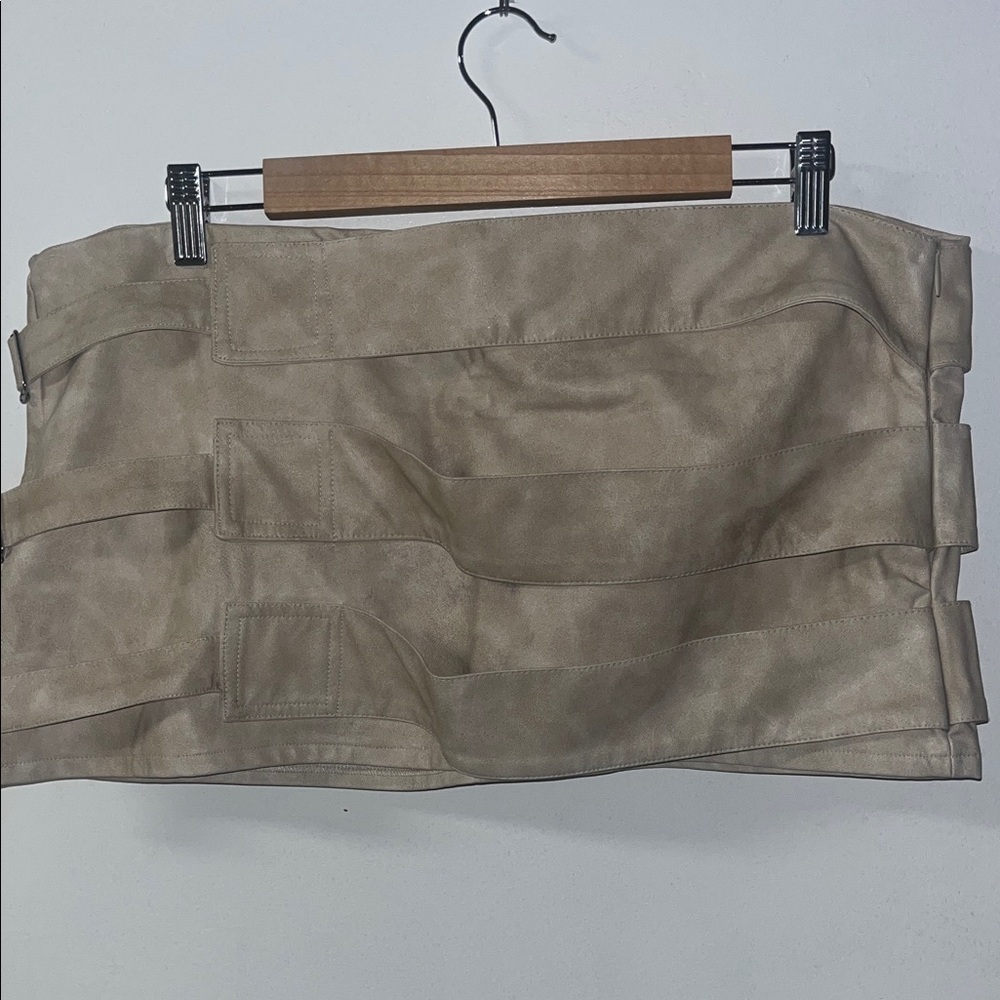 Fashion Nova Beige Mini Skirt